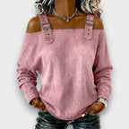 Elama | Off-Shoulder Denim Top