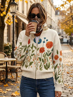 Sharon | Wildflower Meadow Zip Cardigan