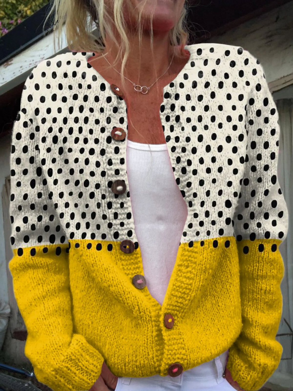 Nancy | Vintage Knit Cardigan Sweater