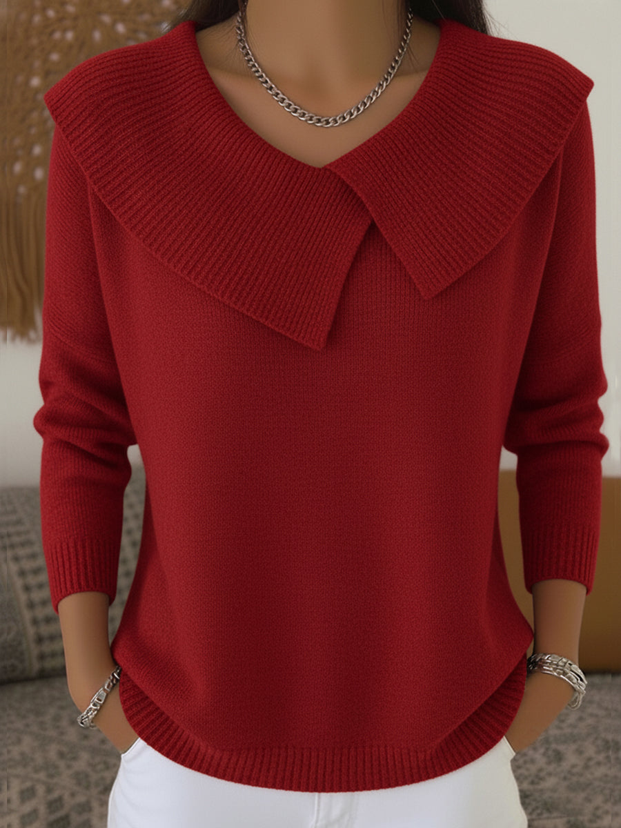 Carol | Warm Sweater with Soft Collar