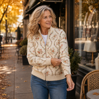 Janet | Romantic Floral Zip Cardigan