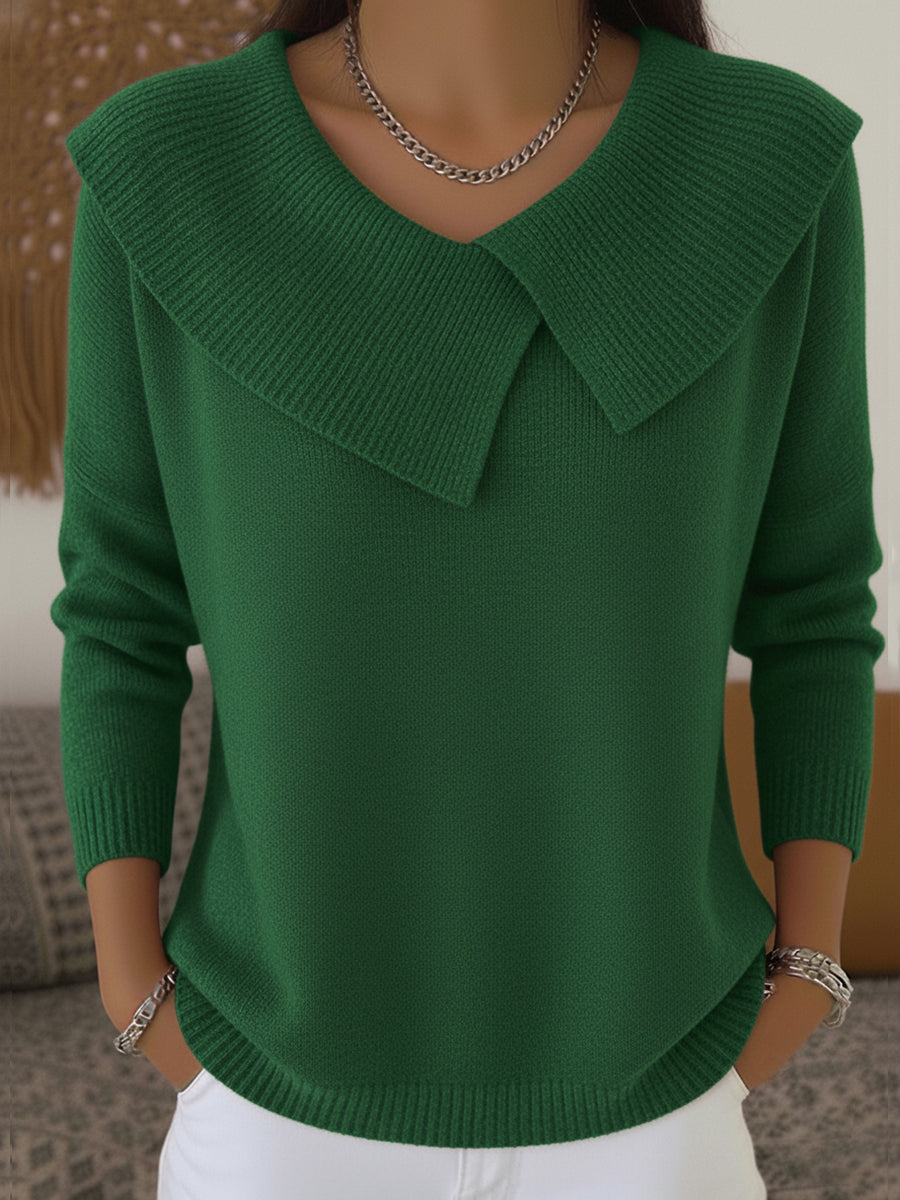 Carol | Warm Sweater with Soft Collar