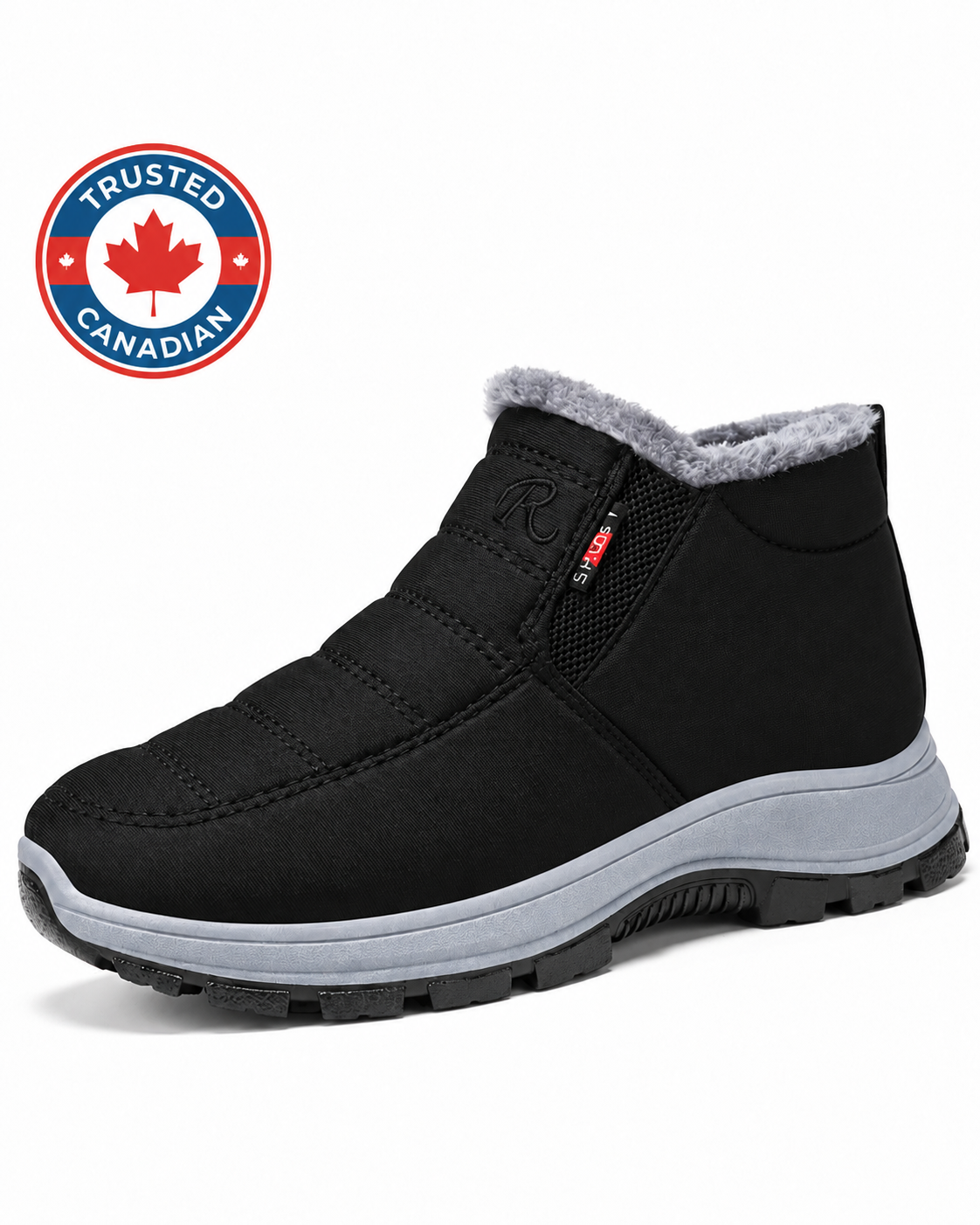 Sianna™ | Quilted Waterproof Slip-On Ankle Boots Black