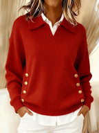 Margaret | V-Neck Sweater with Collar