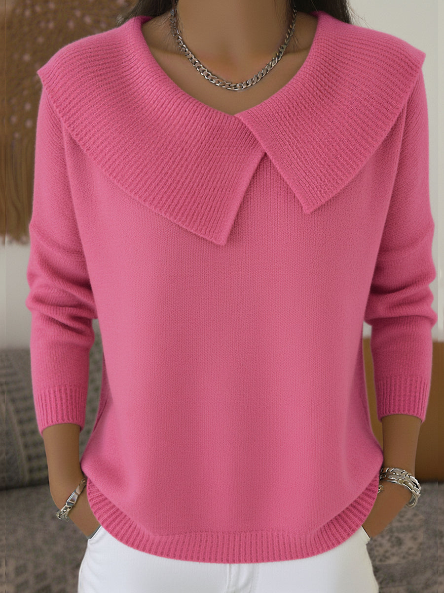 Carol | Warm Sweater with Soft Collar