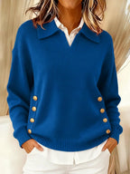 Margaret | V-Neck Sweater with Collar
