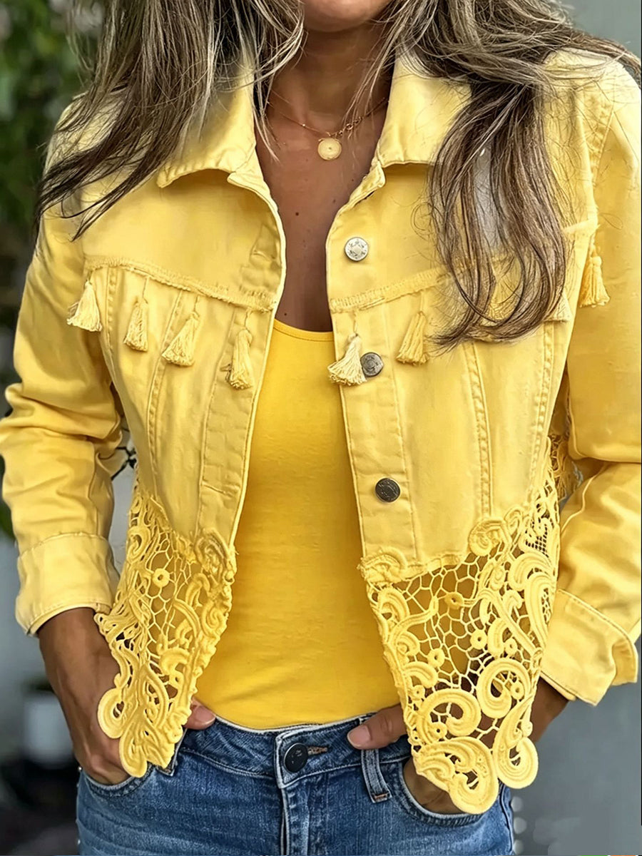 Pamela | Fringe & Lace Jacket