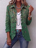 Elizabeth | Bohemian Paisley Print Ruffled Jacket